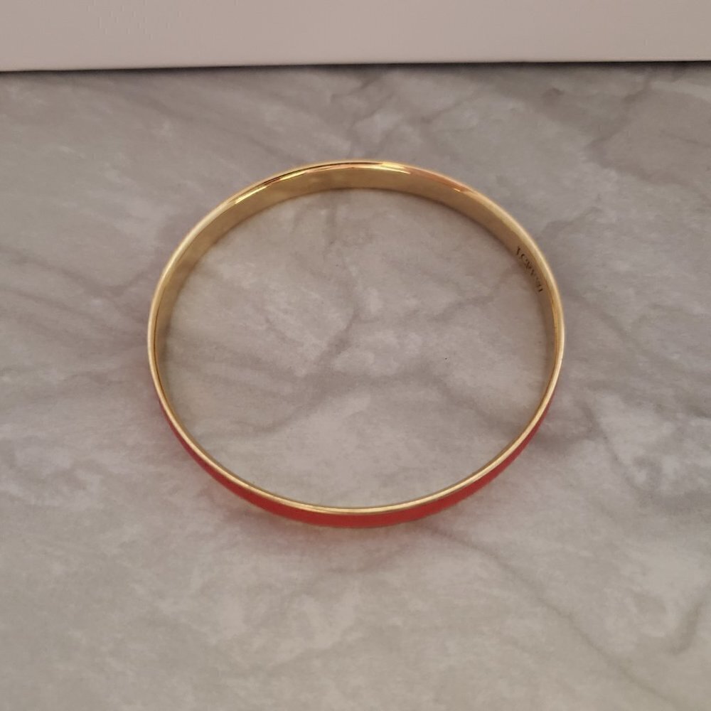 💖 Vintage Y2k 00s 2000's J. Crew Bright Red Skinny Bangle 💖 - Picture 11 of 13